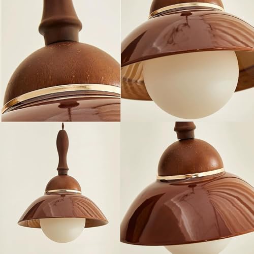 Lámpara colgante de madera japonesa de diseño minimalista para espacios zen 7