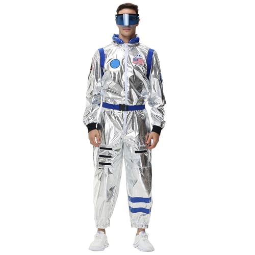 Disfraz de astronauta unisex traje espacial adulto para Halloween y funciones teatrales