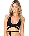 iHeartRaves Women's Savage Wrap Around Halter Crop Ribbon Tie Top