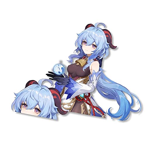 Earlfamily 2Pcs 5.1'' For Genshin Impact Funny Car Stickers Motorcycle Caravan Decal Graffiti Vinyl Car Wrap Rv Jdm Waterproof Laptop Door Decals #TOP6