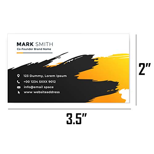 Amerixun Custom Name Card,Business Card,Thick Paper, Standard Size 3.5" x 2",Available Pack of 100,200 and 500 (Your Own Design)