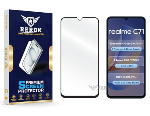 Image of Gorilla Tempered Glass Screen Protector Compatible with Realme C71 [Pack of 1] | Edge-to-Edge, Bubble-Free, Case Friendly, Easy Installation Kit