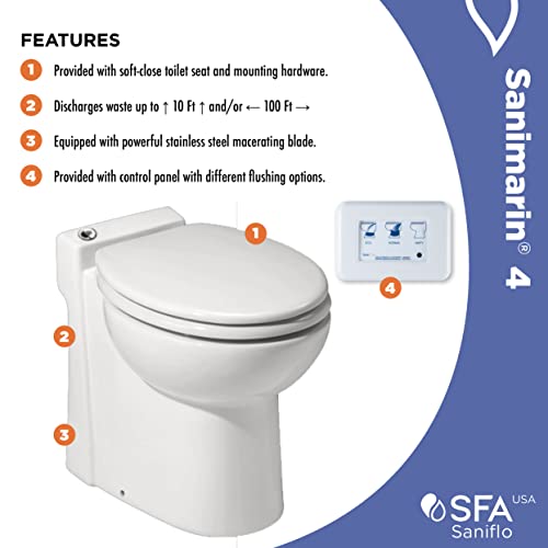 Saniflo 070 Sn4 Sanimarin Electric Marine Macerating Toilet thumb #3