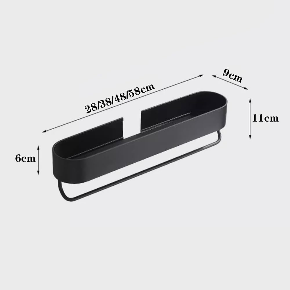 étagère de Rangement pour Salle de Bain Étagère de Douche avec Organisateur Serviettes à Bords arrondis(48cm)