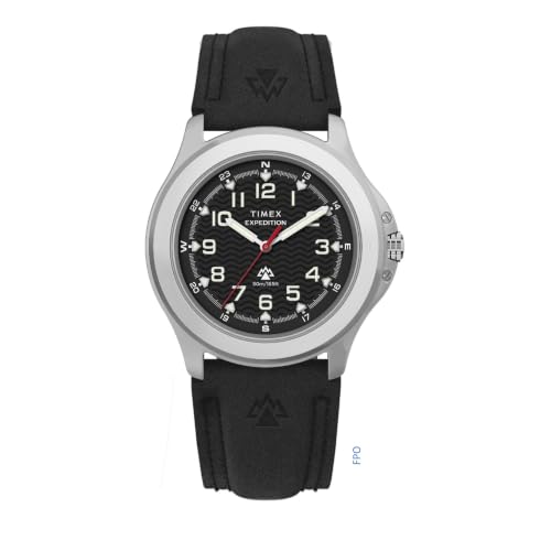 Image of Timex Men's T40051 Expedition Metal Field Brown Leather Strap Watch