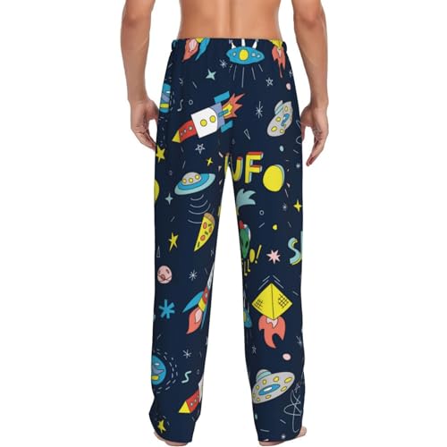 Funny Spaceships Mens Pajama Pants Comfy Lounge Pjs Pants Casual Pajama Bottoms3