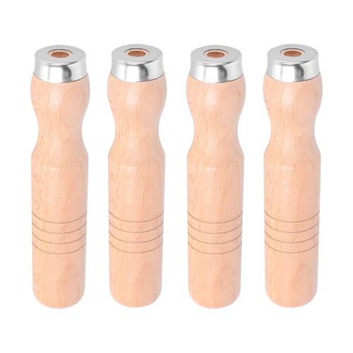 Didiseaon Mango de Lima de Madera Roja para Lima de Corte 10-16 Pulgadas 4 Piezas Mango Ergonómico para Herramientas Manuales de Escofina y Destornillador Uso Profesional en Carpintería
