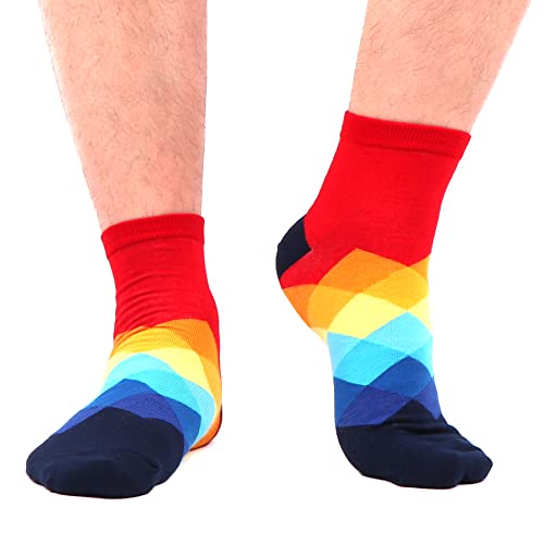 WeciBor Men's Dress Cool Colorful Fancy Novelty Casual Quarter Socks 12 Packs4