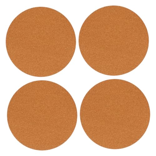 Garneck Cork Coasters for Plants 4 Pack Round Cork Plant Mats Coasters for Home Office Decor