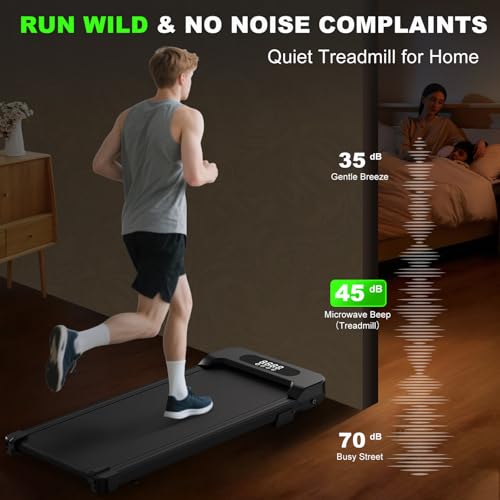 bigzzia Walking Pad with Incline, 3-in-1 Under Desk Treadmills Ultra Slim for Home Office, Compact Mini Walking Machine with Remote for Small Spaces, 130kg Capacity, No Assembly - Image 7