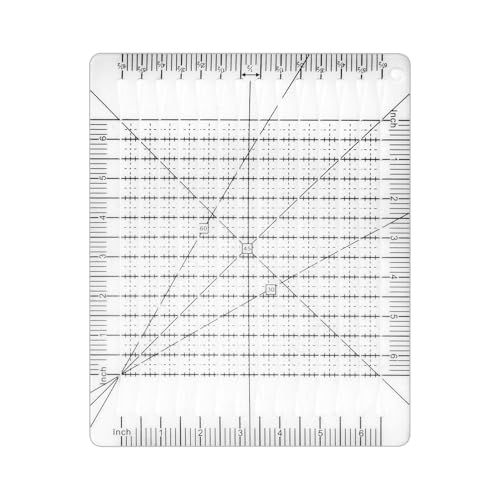 Règle de matelassage fendue 15x15 cm en acrylique transparent pour patchwork et couture