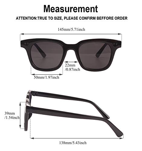 Image of Bestum Inspired Square Sunglasses With Rivets Tinted Lens UV400