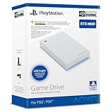 Seagate Game Drive PS4/PS5 5TB, disco duro externo portátil, 2,5", USB 3.0, blanco, LED azul, Plug and Play (STLV5000202)