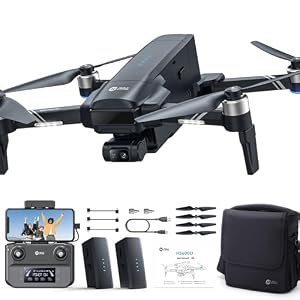 Holy Stone HS600D GPS Drones with Camera for Adults 4K,3 Axis Brushless Gimbal Drone,4K/30FPS Video, 48MP Photo, 80 Mins Flight Time,GPS Return,20000Ft Transmission,QuickShot,Upgraded HS600