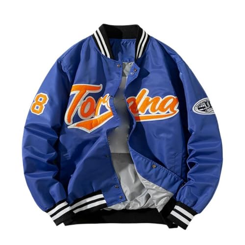 Veste de baseball homme vintage brodée et ample pour l'automne