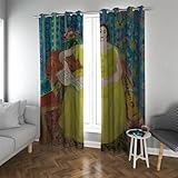 ✾ Structure des œillets: chaque panneau de rideau a des œillets métalliques en plastique sur le dessus. Chaque œillet a un diamètre intérieur de 1,6 pouce et peut facilement s'adapter et glisser avec une tringle à rideau standard.