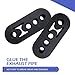 lekiliky 2 PCS Rubber Exhaust Hanger, Insulator Bushing Mount 4 Holes Adjustable Muffler Hanger, High-Density Tailpipe Damping Support Bushing, Universal for Most Cars (Black)