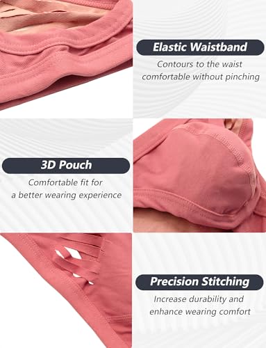 FEOYA Men's Bikini Underwear Sexy Jockstrap Low Rise Briefs Breathable Bulge Pouch Briefs Underpants4