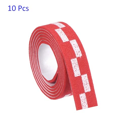 M METERXITY 10 Pack Ping Pong Edge Tape - EVA Table Tennis Side Protective Tape Apply to Cover Racket Edge Daily Use (18" Long, Red) - Image 4