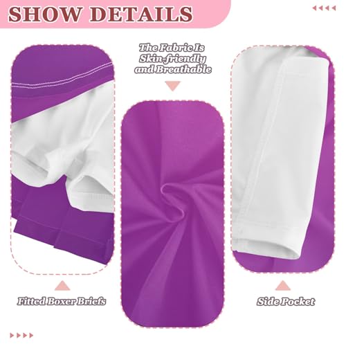 Gradient Purple Teen Girls Lightweight Breathable Cheer Skirts for Everyday Wear Age 3-42
