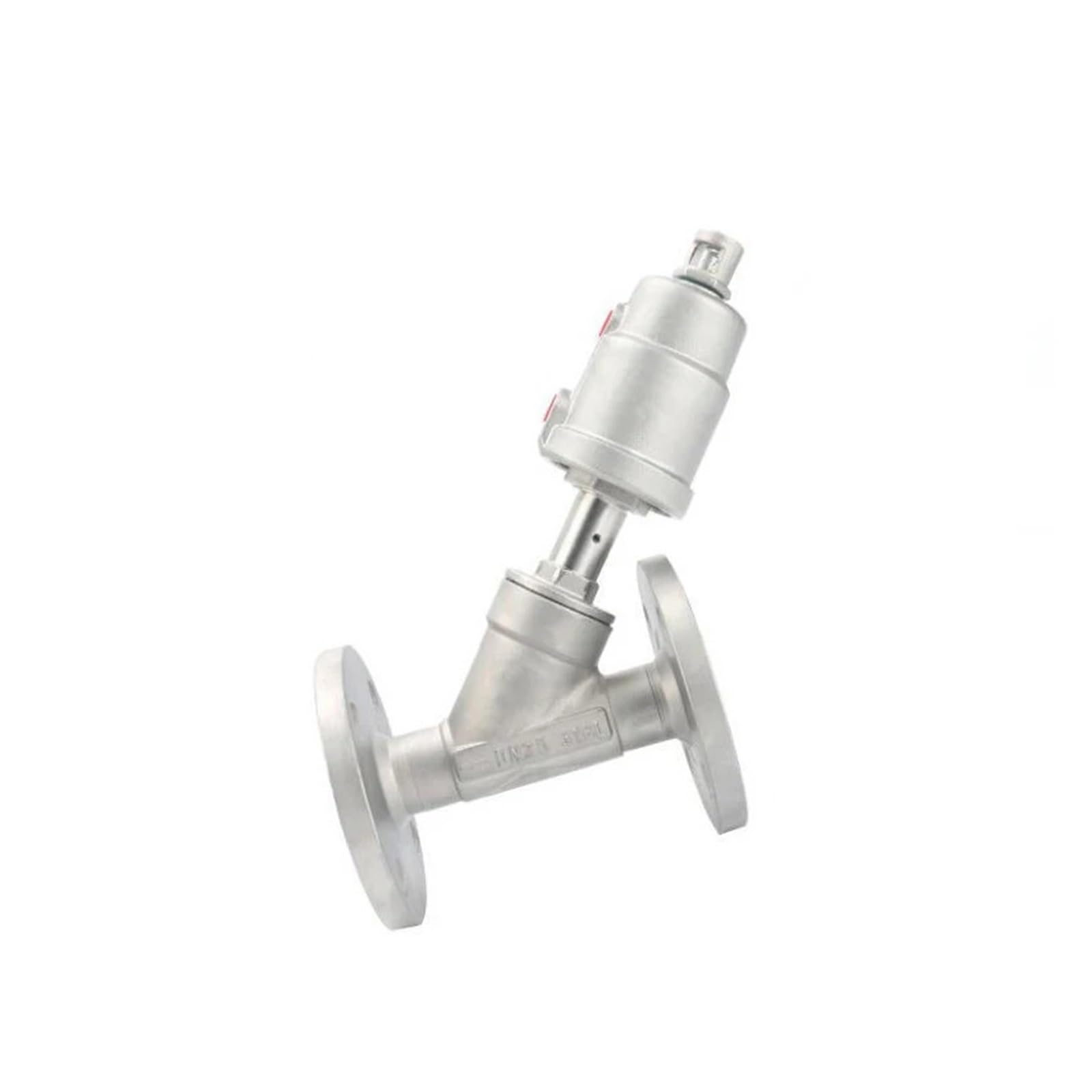 QRUYHBAJU 1" 304 Stainless Steel Pneumatic Flange Angle Seat Gas Oil Steam Double/Single Acting Flange Angle Seat(Double acting)