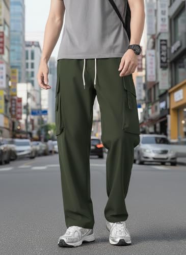 Image of Lymio Cargo for Men || Cotton Cargo Pant || Drawstring Waist Pant (Also Available in Plus Sizes) (153-156)