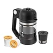 VINCI Micro Café Smallest Single-Serve Glass Coffee Brewer | Compatible with K-Cups, Pods & Ground Coffee | Enclosed & Circle Flow Brewing for Hotter, Richer Flavor | Brews 4oz to 20oz (Black)