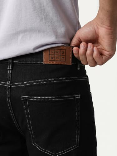 Image of Urbano Fashion Men's Loose Baggy Fit Washed Denim Jeans Non-Stretchable