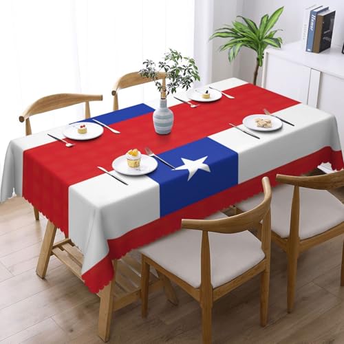 Nappe rectangulaire Chili en tissu lavable pour buffet et repas