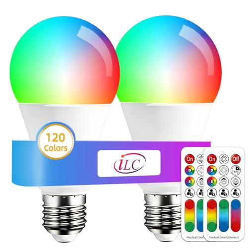ILC Color Changing LED Light Bulb, 120 Colors...