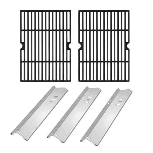 Grill Valueparts GBC1932L Grill Replacement Parts for Blue Rhino 3 Burner G1707-010 Grill Grates B0212-040 Heat Plates Backyard GBC1406W GBC1406W-C GBC1707W-C GBC1707WT-C Grate Heat Shield Grill Parts