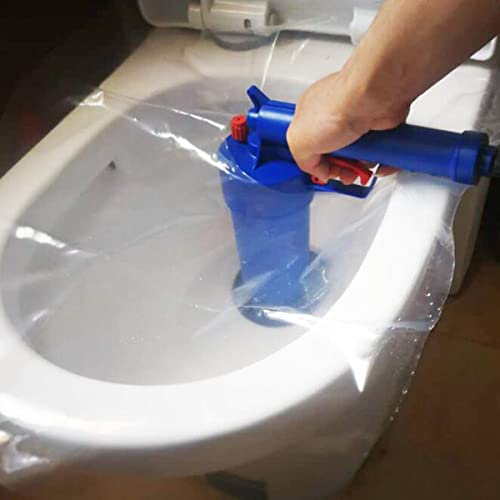 Desatascador manual de alta presión para inodoro, con tapón reemplazable para destapar inodoros, bañeras, desagües de piso y tuberías obstruidas (azul) miniatura 4