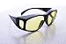 NoScope Golem Yellow Lens Video Game Gaming TV Computer Glasses | Anti Blue Rays Protection & Glare Free | Fit Over Glasses | Reduce Eye Strain and Fatigue | PS4 Xbox One - Polycarbonate Frame, Black