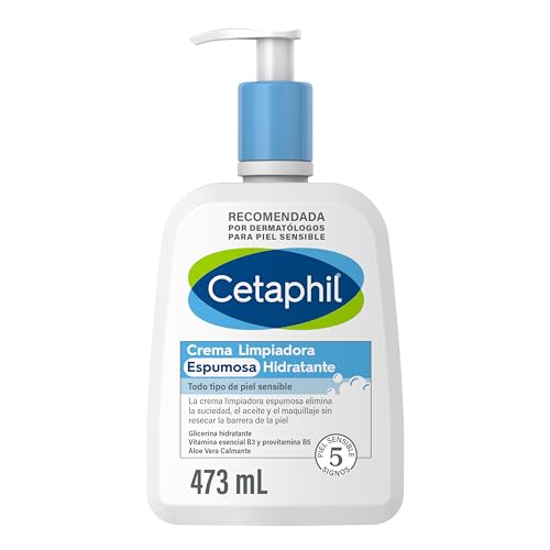 Limpieza, Drugstore CETAPHIL Crema Limpiadora Espumosa Hidrantante, elimina la suciedad, aceite y maquillaje sin dañar la barrera de la piel, de 473 ml, Recomendada por...