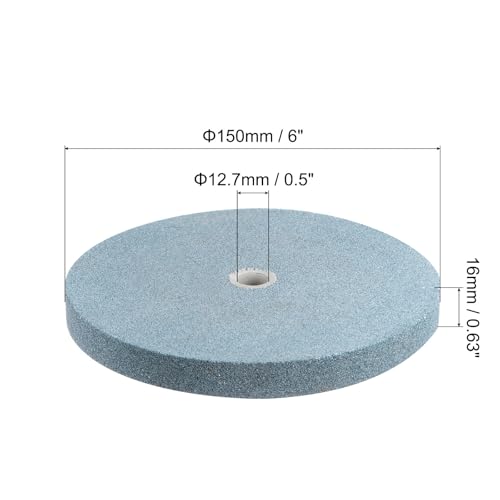 QUARKZMAN Schleifbockscheibe 150 x 12.7 x 16 mm, 80 Körnungen Grüne Siliziumkarbid-Bank-Schleifscheiben für Hartmetall, optisches Glas