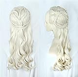 AHJSN 2020 Type Game of Thrones Daenerys Targaryen Cosplay Wig Synthetic Hair Long Wavy Dragon of...
