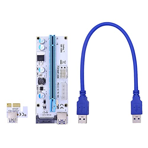 CEKGDB 10.0pcs LED Ver008S PCI-E��LED���C�U�[�J�[�h PCIe 1x 16x Extender 6��0cm 100cm USB 3.0�P�[�u��4�s��6�s�� sat�d�� g�z�v(0.3M)