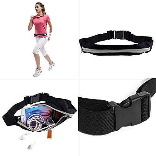Image of Sport Running Marathon Polyester Waist Bag Pouch and Belt (Zip Color May Wary) (Pink)