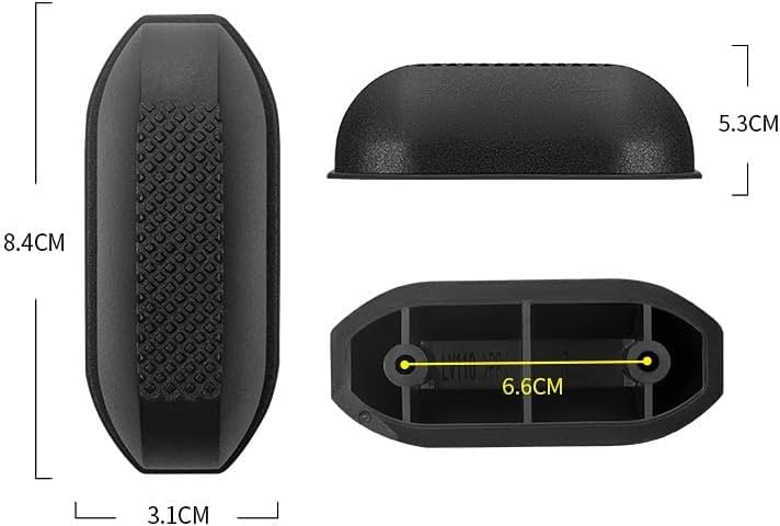 Image of 1Pair Black Replacement Plastic Stud Luggage Feet Pads Baggage Replacement Stud Foot Black Feet Pads Baggage Stud Foot for Luggage Bags Suitcase Stand Feet for All Suitcase Luggage and Travel Gear