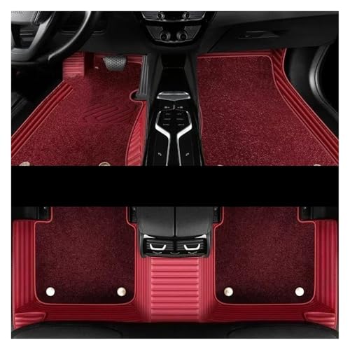 Tapis de sol voiture en cuir PU pour Hyundai Sonata 2015-2018 tapis auto velours bordeaux