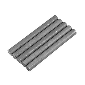 Grafietelektrode Cilinderstang 5 Stuks 99,9% 100 mm Lengte 10 mm Diameter 9 μΩm Weerstand Elektrodestaven…