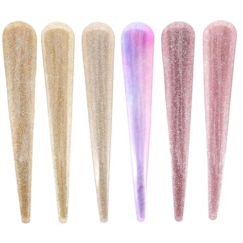 CALLARON 6 Piezas horquilla de pico de pato Pinzas para el pelo de caimán horquillas moño hair topper pasadores para cabello grueso accesorios para el cabello para mujeres Metal