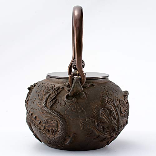 TOWA Workshop Japanese Tetsubin Tea Kettle Cast Iron Teapot with Stainless Steel Infuser (1200ml)