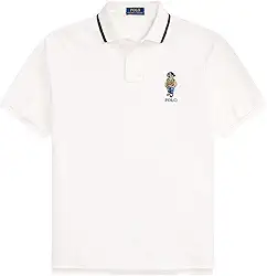 Camisa polo masculina limitada de malha com urso