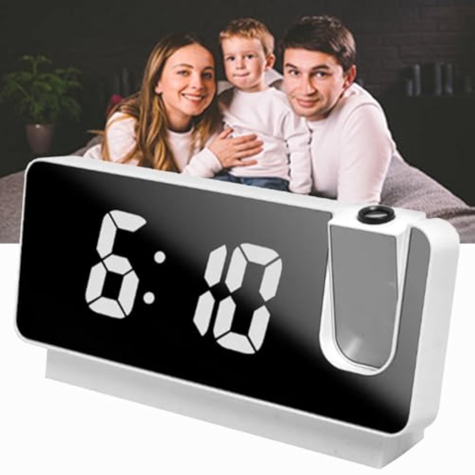 Ceiling Projection Alarm Clock with Temperature Display