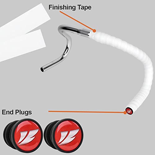 Bv Eva Road Bike Handlebar Tapes, Bicycle Bar Tape, Cycling Handle Wraps – 2 Rolls Per Set (White) #TOP3