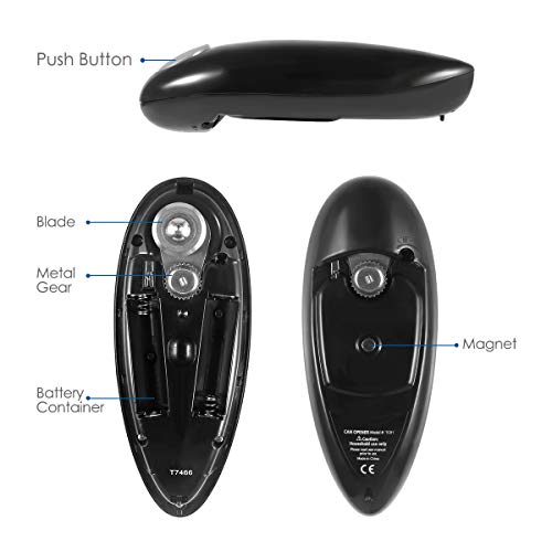 Electric Can Opener, Smooth Edge, Food-Safe and Battery Operated Handheld Automatic Electric Can Opener - Thumbnail 2