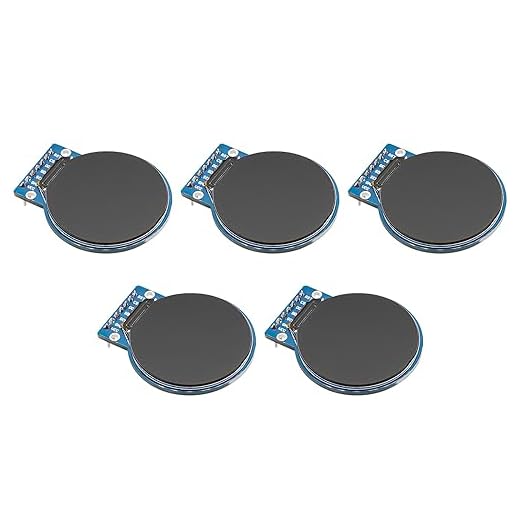 ARCELI 5Pcs GC9A01 Display TFT rotondo da 1,28 pollici per Arduino, modulo display LCD RGB IPS HD 240 x 240 risoluzione interfaccia SPI per dispositivi di visualizzazione
