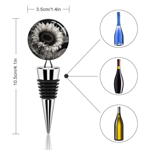 Bouchon de vin réutilisable en silicone contre l'oxydation gris - 3