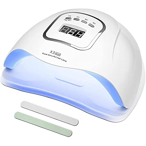 150W Nageltrockner, UV LED Nagellampe für Gelnägel, mit 10/30/60/99s Timer Einstellungen Infrarot Sensor LCD Display Schnell Trocknender Nagellampe Cover